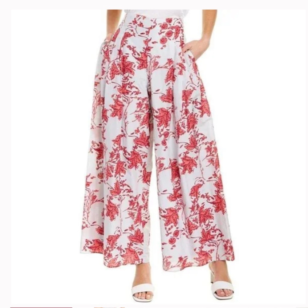 Club Monaco printed pleated wide pants New!